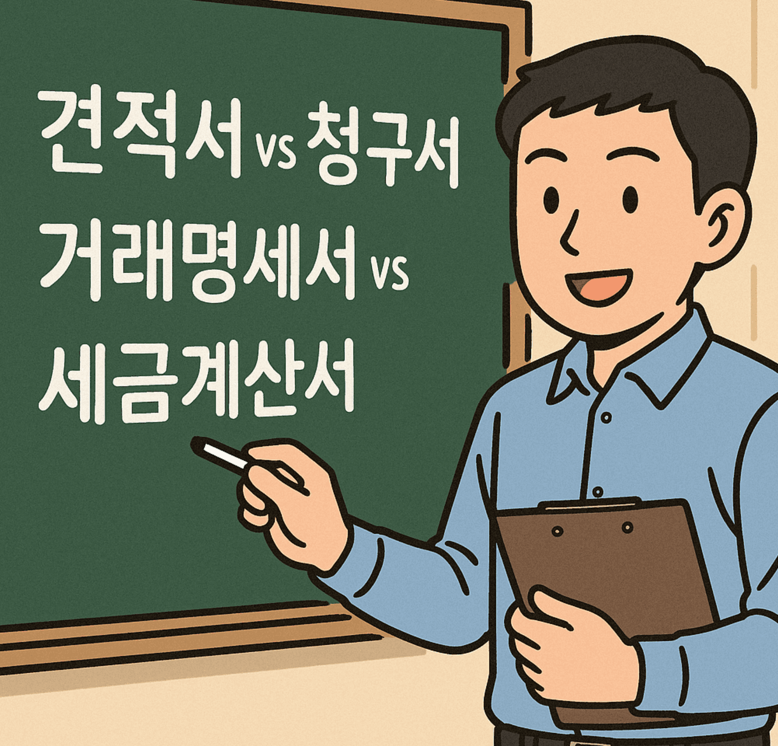 견적서, 청구서, 거래명세서, 세금계산서 차이 - 완벽 정리