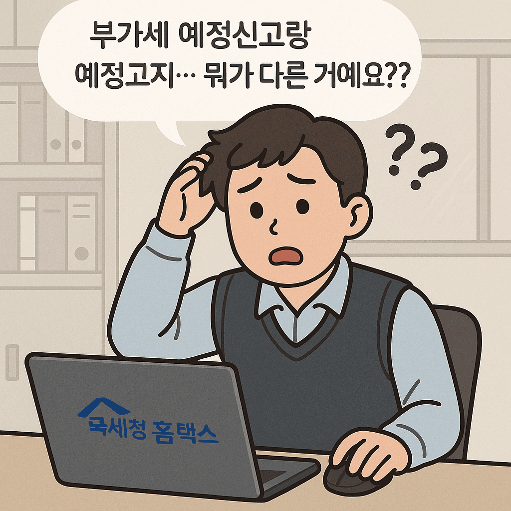 예정고지 vs 예정신고