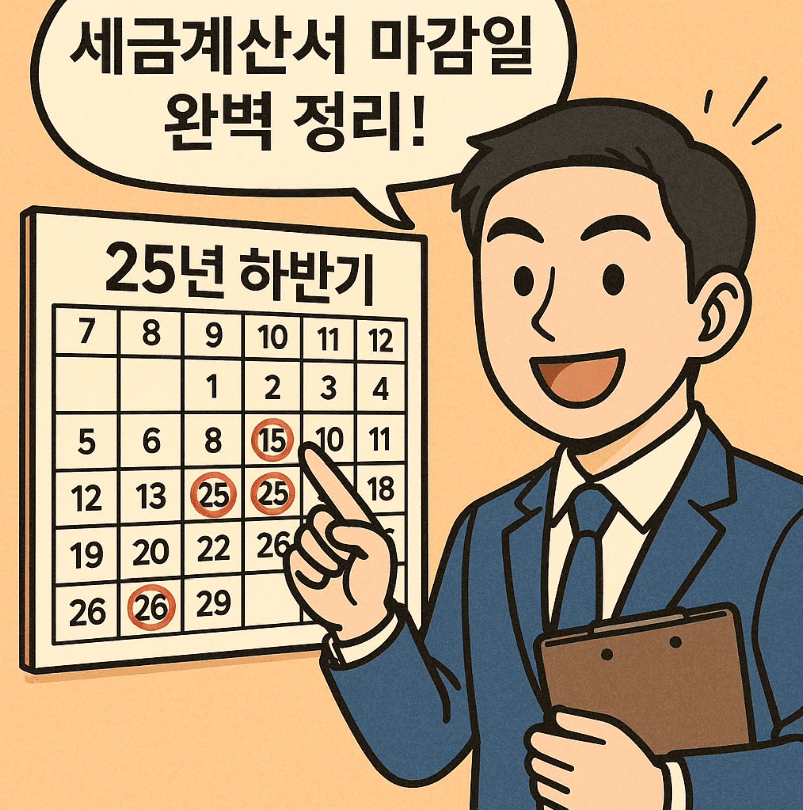 2025년 7월~12월 세금계산서 마감일 완벽 정리!