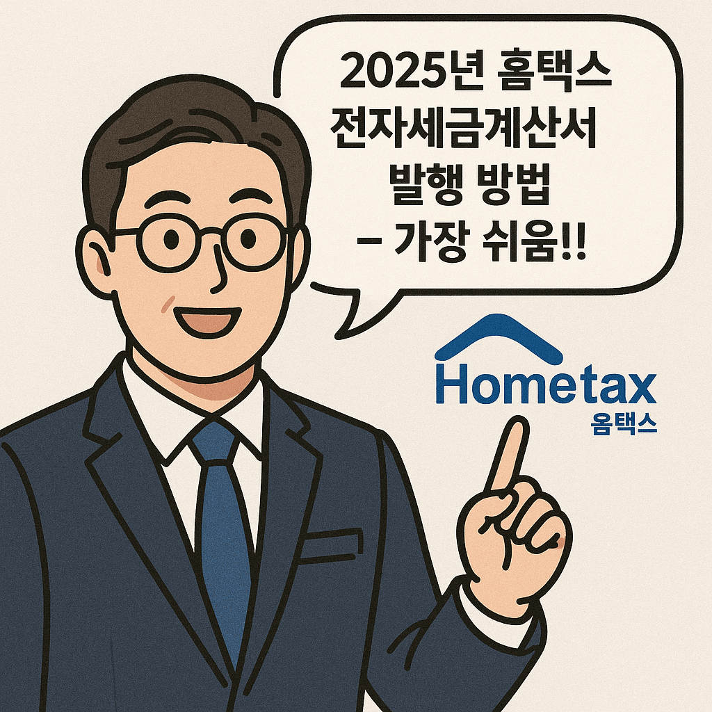 2025년 홈택스 전자세금계산서 발행 방법 – 가장 쉬움!