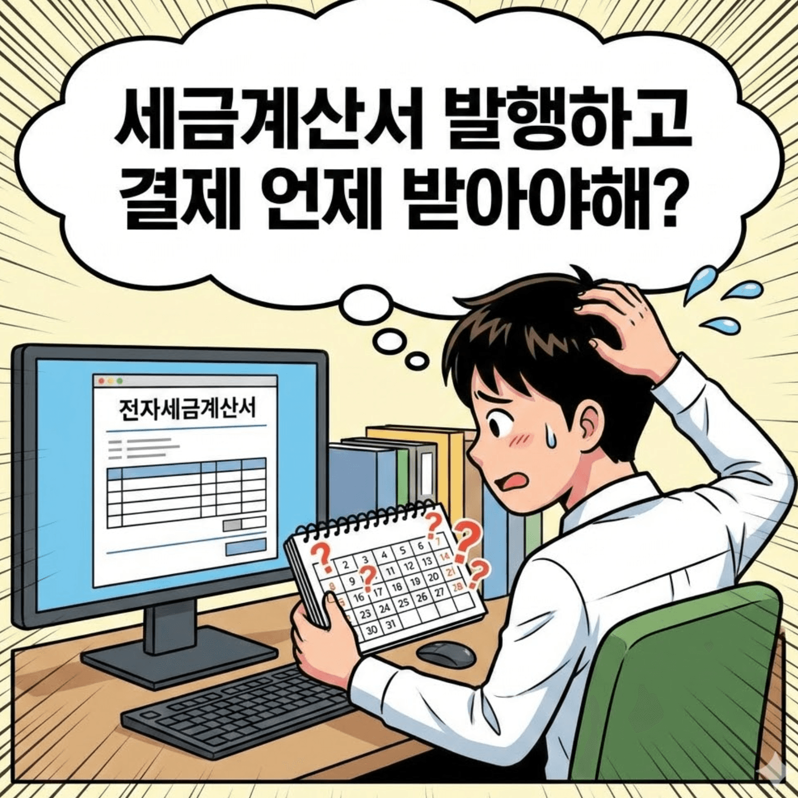 세금계산서 발행하고 결제 언제 받아야해?