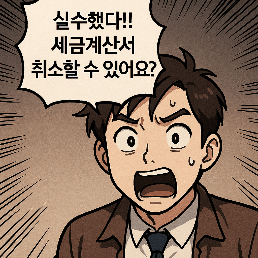세금계산서 취소!