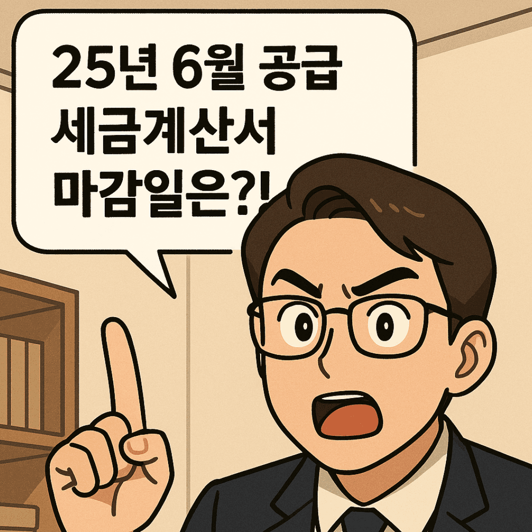 25년 6월 세금계산서 마감일은?!