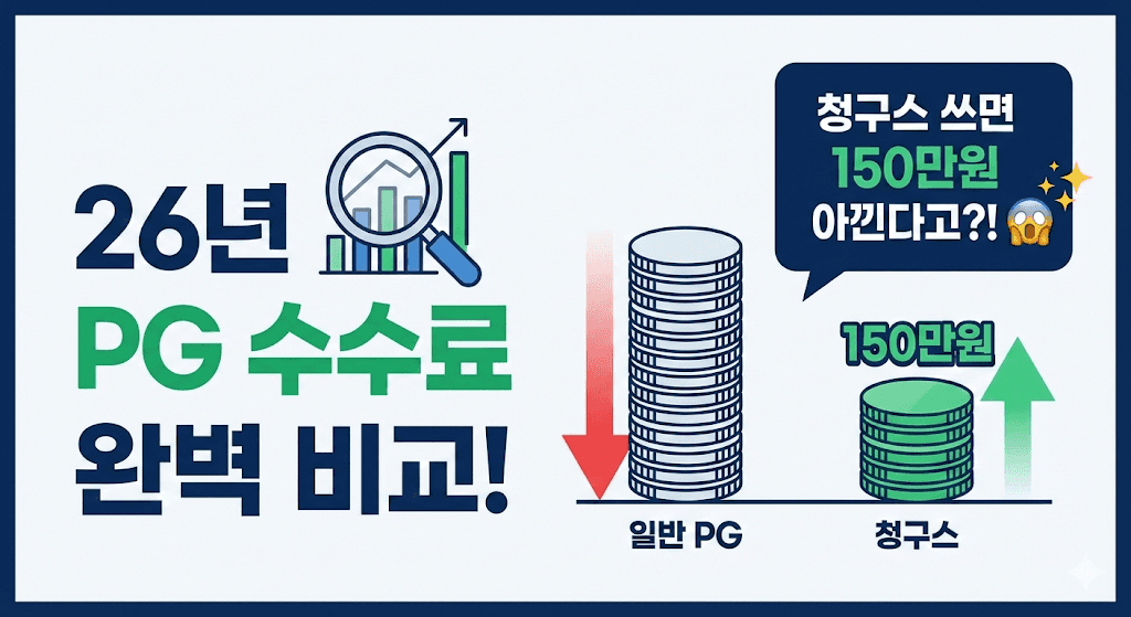 26년 기준 PG수수료 완벽 비교