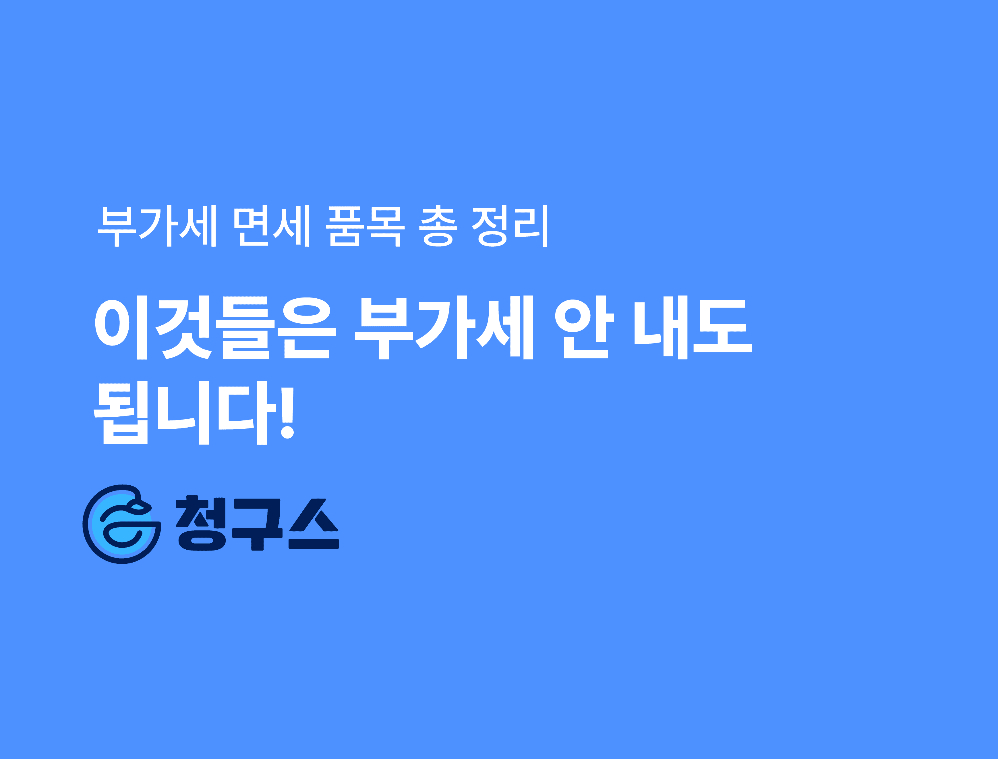 부가세 면세 품목